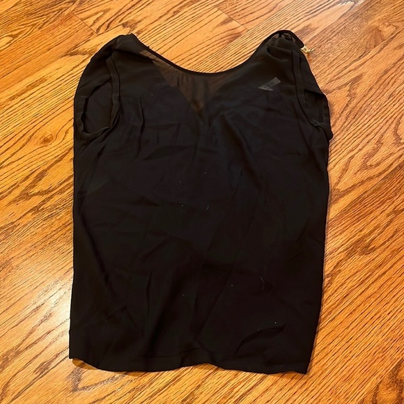 Sandro Woman’s Black Top With Mesh Neck Size 2 - Picture 1 of 6